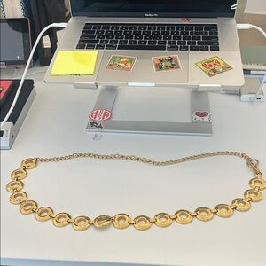 Elegant Gold Chain Belt no brand tag size sm